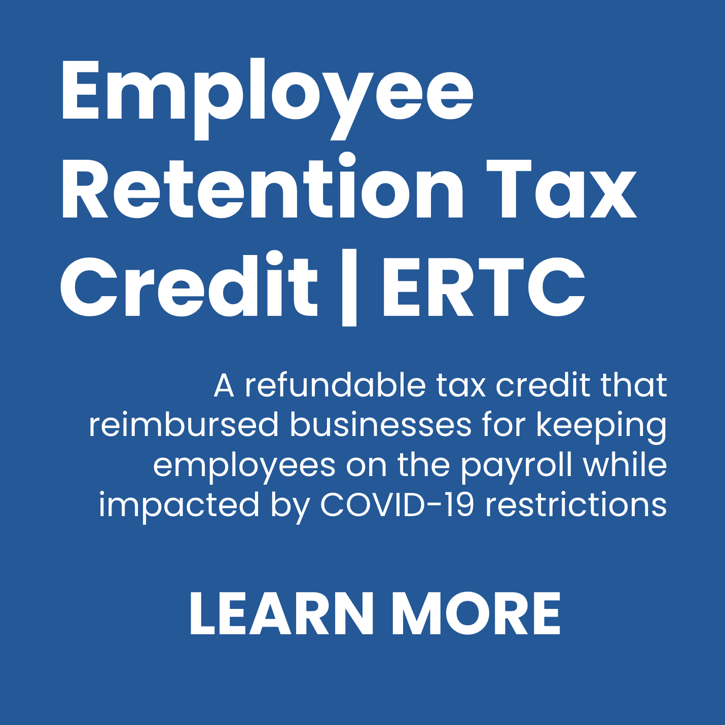 What Is Ertc Employee Retention Tax Credit